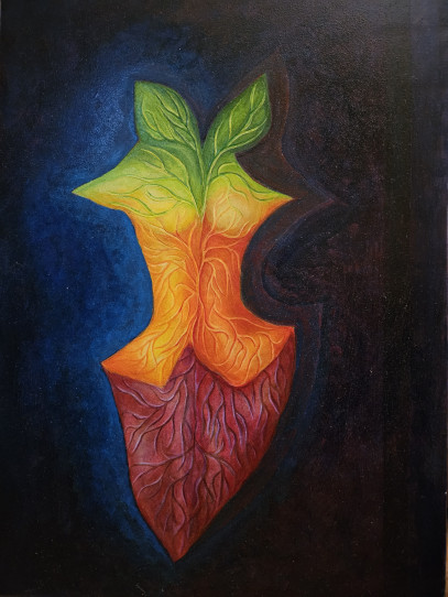 Retour de femmehuile sur toile