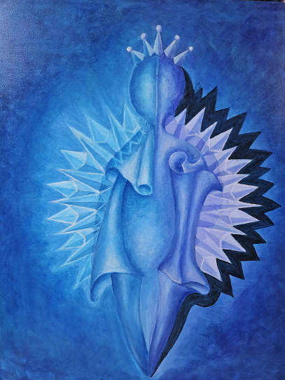 Peinture bleue-VIMKQ